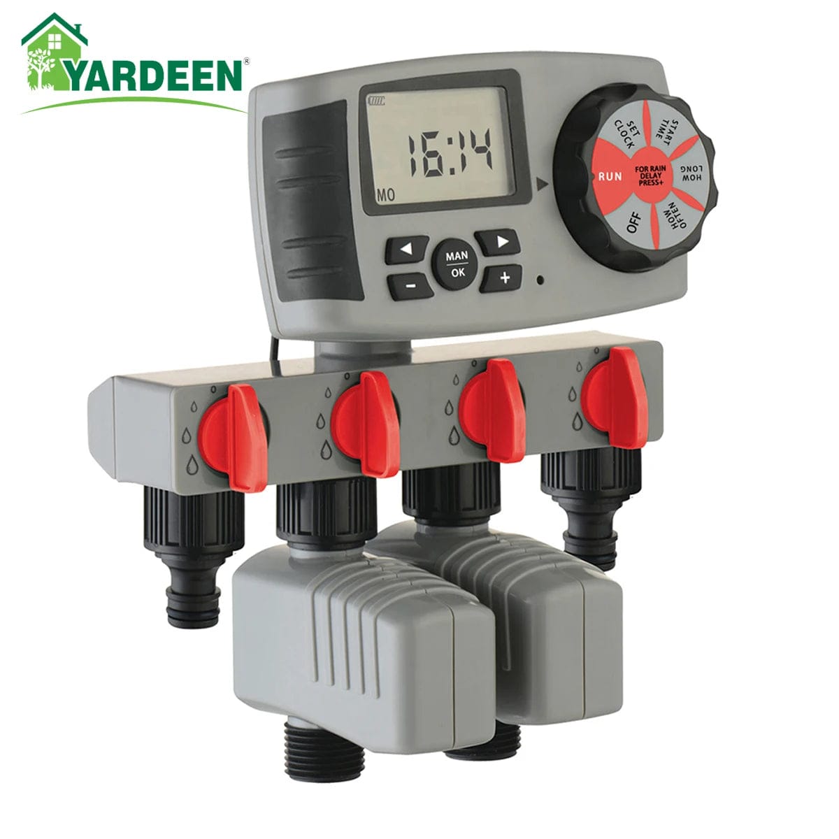 Automatic 4-Zone LCD Display Watering Timer Irrigation System Garden W