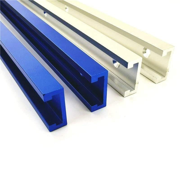 QWORK® 2 stuks 800 mm T-rail T-gleuf verstekrail aluminium voor tafelzaag freestafel houtbewerkingsgereedschap