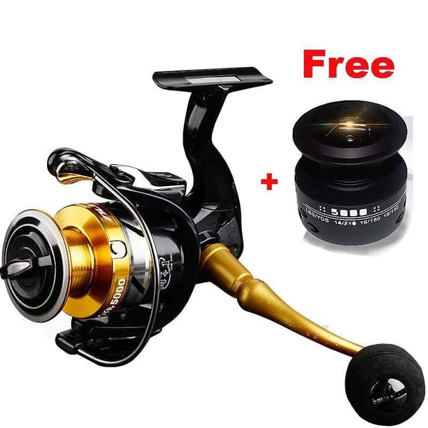 Spinning Fishing Reel 14+1BB Double Spool High Speed Gear Ratio Carp  Saltwater