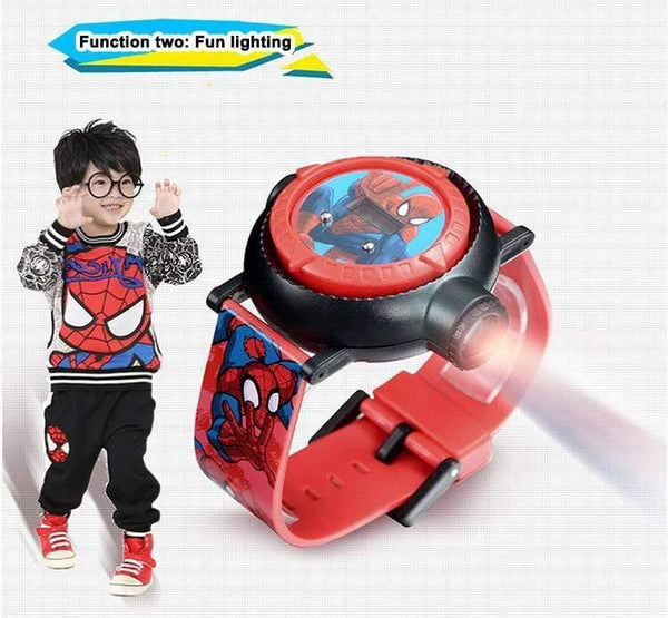 Montre projecteur 24 Figurines Spiderman Super héros, Spider-Man Montre  electronique Enfant garçon, Projection Jouets, Projection Watch