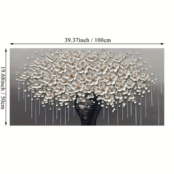 1pc, Frameless Abstract Golden Tree Flower Canvas Painting Posters, Minimalism Wall Art Picture, Modern Living Room Decoration No Frame