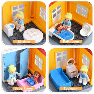 Big Building Blocks Play House Furniture Accessories Indoor Utensil Bed Compatible Large Bricks Assemble Toys Children Kids Gift