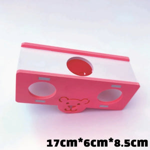 Pet Hamster Toys Wooden Rainbow Bridge Seesaw Swing Toys Small Animal Activity Climb Toy DIY Hamster Cage Accessories