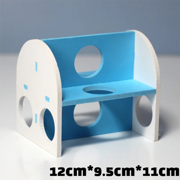 Pet Hamster Toys Wooden Rainbow Bridge Seesaw Swing Toys Small Animal Activity Climb Toy DIY Hamster Cage Accessories