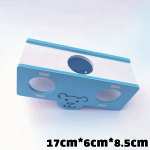 Pet Hamster Toys Wooden Rainbow Bridge Seesaw Swing Toys Small Animal Activity Climb Toy DIY Hamster Cage Accessories