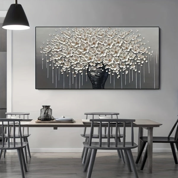 1pc, Frameless Abstract Golden Tree Flower Canvas Painting Posters, Minimalism Wall Art Picture, Modern Living Room Decoration No Frame