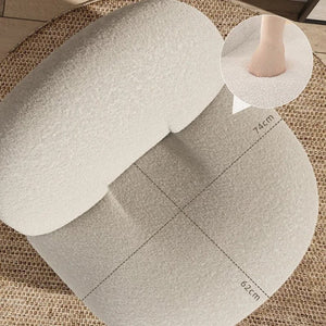 furniture Cute Modern Chairs Living Room Naughty Lambs Wool Wood Lounge Chair Lazy Sofa Swivel Cadeira Giratoria Living Room Decoration