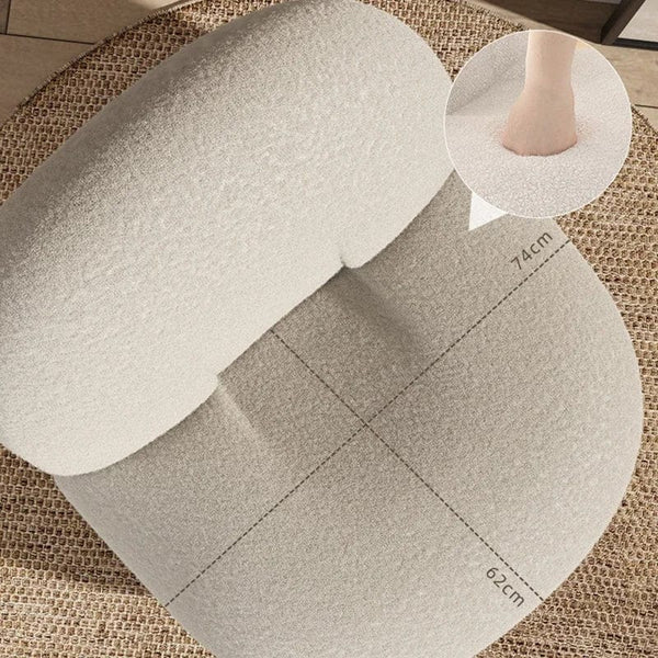 furniture Cute Modern Chairs Living Room Naughty Lambs Wool Wood Lounge Chair Lazy Sofa Swivel Cadeira Giratoria Living Room Decoration