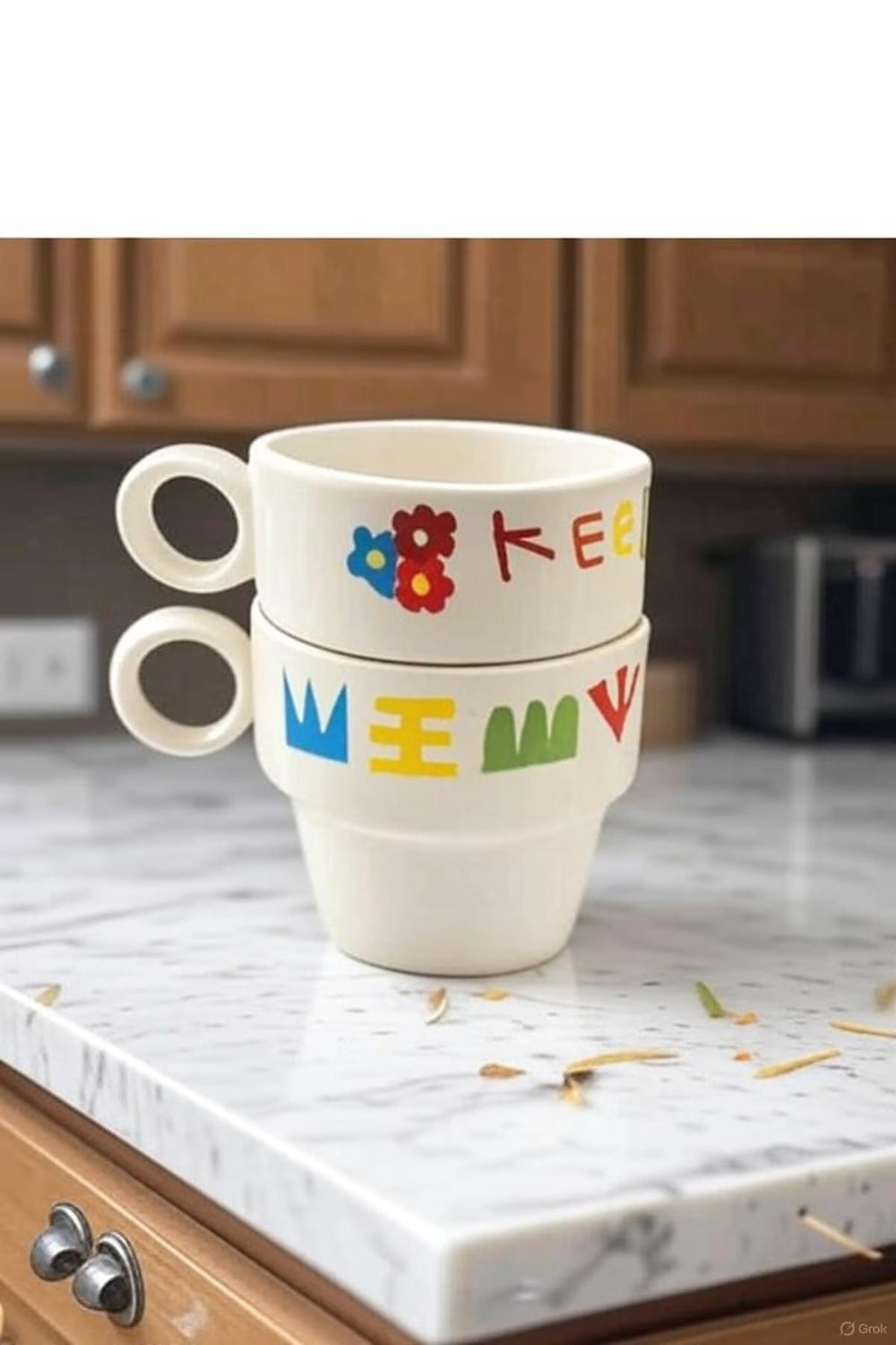 Ochre Juniper Mugs Handmade Ceramic Espresso Cups Set for Turkish Coffee and Small Lattes