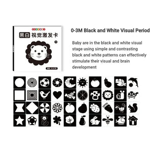Planet Gates 0-3 months / CHINA Montessori Baby Visual Stimulation Card Toy High Contrast Visual Stimulation Learning Toys for Baby Black and White Flash Cards