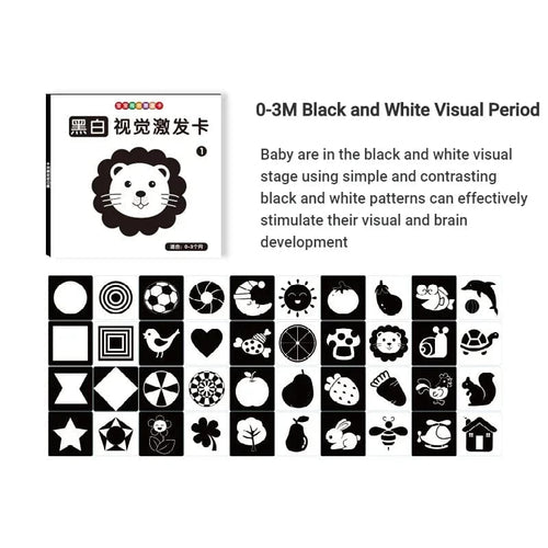 Planet Gates 0-3 months / CHINA Montessori Baby Visual Stimulation Card Toy High Contrast Visual Stimulation Learning Toys for Baby Black and White Flash Cards
