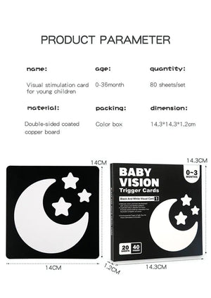 Planet Gates 0-36M Baby Early Education Card Black And White Cards Color Training Visual Stimulation Montessori Shape Animal Cognitive Toys