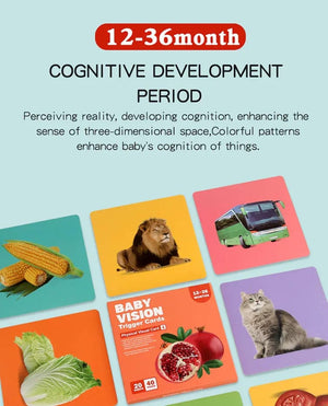 Planet Gates 0-36M Baby Early Education Card Black And White Cards Color Training Visual Stimulation Montessori Shape Animal Cognitive Toys