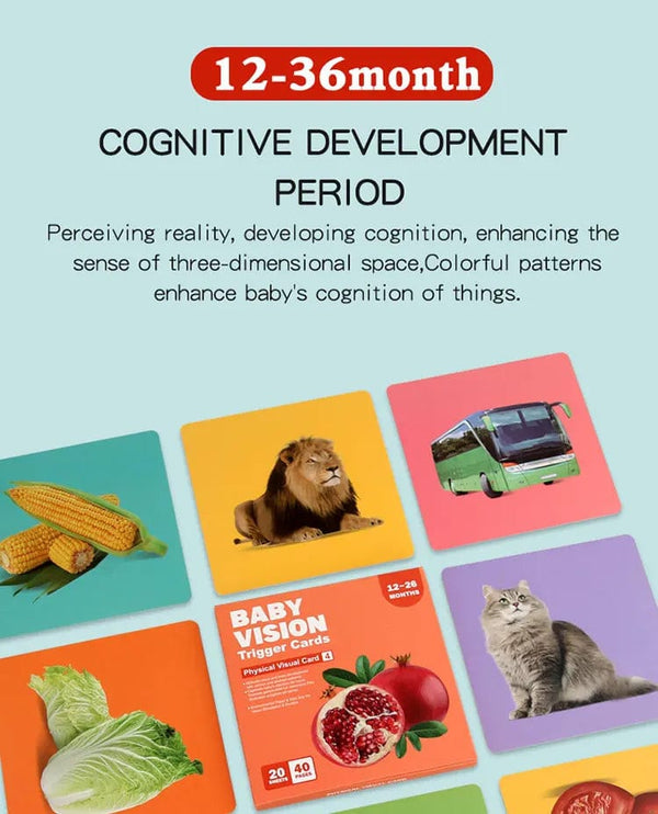 Planet Gates 0-36M Baby Early Education Card Black And White Cards Color Training Visual Stimulation Montessori Shape Animal Cognitive Toys