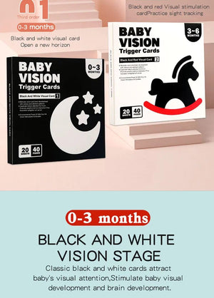 Planet Gates 0-36M Baby Early Education Card Black And White Cards Color Training Visual Stimulation Montessori Shape Animal Cognitive Toys