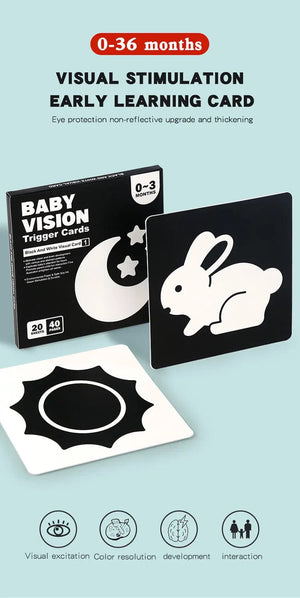 Planet Gates 0-36M Baby Early Education Card Black And White Cards Color Training Visual Stimulation Montessori Shape Animal Cognitive Toys