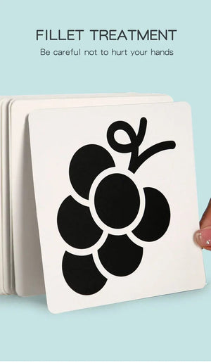 Planet Gates 0-36M Baby Early Education Card Black And White Cards Color Training Visual Stimulation Montessori Shape Animal Cognitive Toys