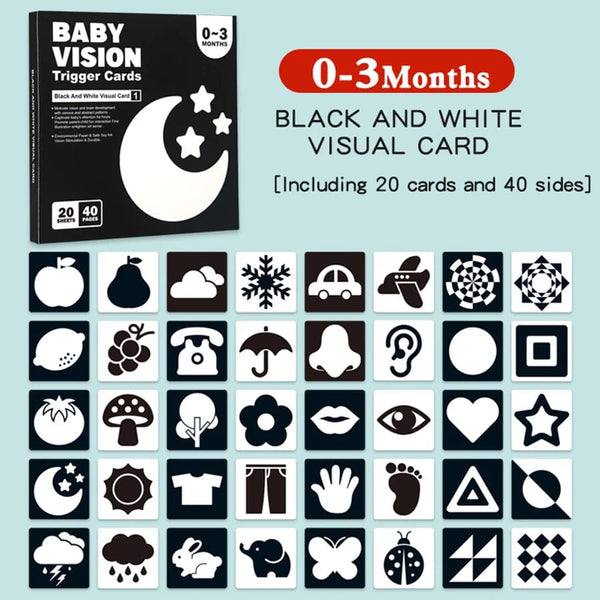 Planet Gates 0-3months Baby Visual Stimulation Cards Montessori High Contrast Flash Card Infant Gift For Children Cognition Toy