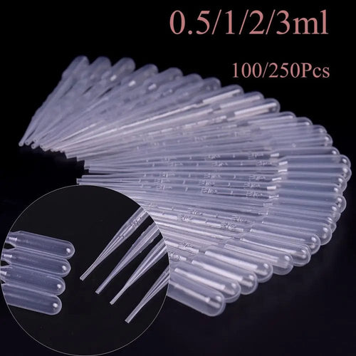 Planet Gates 0.5ml-250Pcs 100/250PCS Multi-function Disposable Dropper Transparent Pipettes Liquid Transfer Graduated Pipettes Lab Test Tubes Supplies