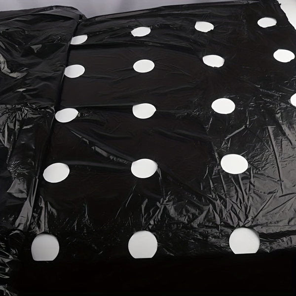 Planet Gates 0.95X10m 1 Pack, 10m Greenhouse Film 5Holes Vegetable Plants Grow PE Black Plastic Film Mulch Film Anti Grass