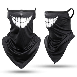 Planet Gates 01 3D Skull Summer Bandana Hanging Ear Triangle Scarf Cycling Hiking Hunting Fishing Sports Bicycle Face Mask Neck Gaiter Men Women
