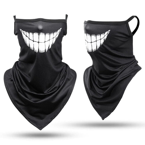 Planet Gates 01 3D Skull Summer Bandana Hanging Ear Triangle Scarf Cycling Hiking Hunting Fishing Sports Bicycle Face Mask Neck Gaiter Men Women