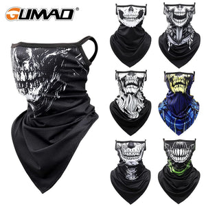 Planet Gates 01 3D Skull Summer Bandana Hanging Ear Triangle Scarf Cycling Hiking Hunting Fishing Sports Bicycle Face Mask Neck Gaiter Men Women