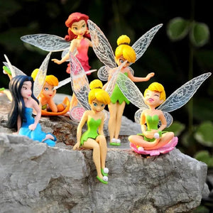 Planet Gates 01 6pcs/set Anime Tinkerbell Fairy Tales Girls Tinker Bell PVC Action Figures Toys