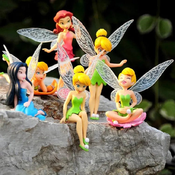 Planet Gates 01 6pcs/set Anime Tinkerbell Fairy Tales Girls Tinker Bell PVC Action Figures Toys