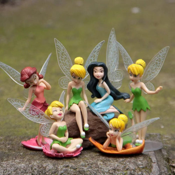 Planet Gates 01 6pcs/set Anime Tinkerbell Fairy Tales Girls Tinker Bell PVC Action Figures Toys