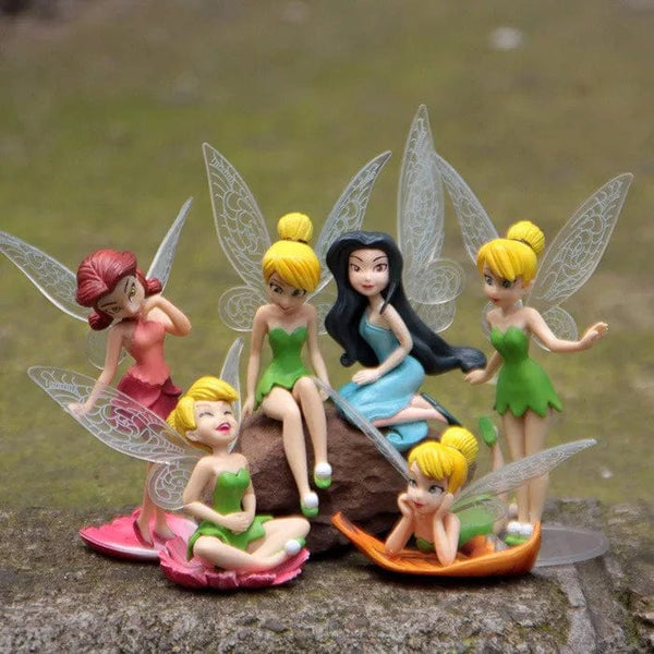 Planet Gates 01 6pcs/set Anime Tinkerbell Fairy Tales Girls Tinker Bell PVC Action Figures Toys