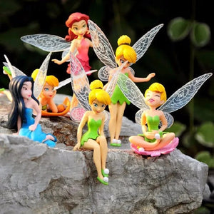 Planet Gates 01 6pcs/set Anime Tinkerbell Fairy Tales Girls Tinker Bell PVC Action Figures Toys