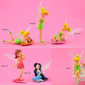 Planet Gates 01 6pcs/set Anime Tinkerbell Fairy Tales Girls Tinker Bell PVC Action Figures Toys