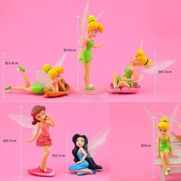 Planet Gates 01 6pcs/set Anime Tinkerbell Fairy Tales Girls Tinker Bell PVC Action Figures Toys