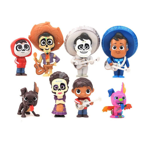 Planet Gates 01 8pcs/set Movie Pixars COCO Cute Character Figure Model Toys