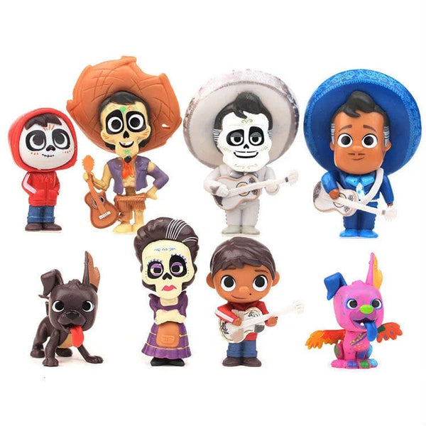 Planet Gates 01 8pcs/set Movie Pixars COCO Cute Character Figure Model Toys