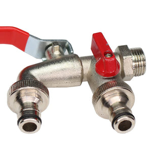 Planet Gates 01-B / 3/4'' Garden Tools Brass Water Faucet 1/2" Outside & Inside Used Easy Turn On/Off Lever Handle Watering Supply Taps Ball Valve