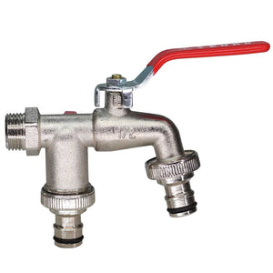Planet Gates 01-B / 3/4'' Garden Tools Brass Water Faucet 1/2" Outside & Inside Used Easy Turn On/Off Lever Handle Watering Supply Taps Ball Valve