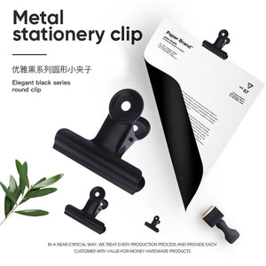 Planet Gates 01 / CHINA 5PCS Metal Paper Clip 20 29 39 50 63 75 90mm Foldback Metal Binder Clips Black Grip Clamps Paper Document Office School Statione