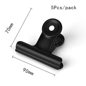 Planet Gates 01 / CHINA 5PCS Metal Paper Clip 20 29 39 50 63 75 90mm Foldback Metal Binder Clips Black Grip Clamps Paper Document Office School Statione