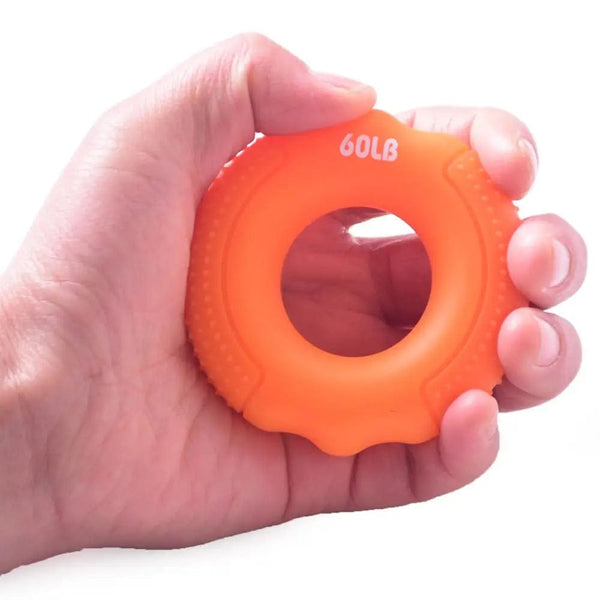 Planet Gates 01-Orange-60LBS / CHINA Silicone Finger Gripper Hand Resistance Band Gripping Ring Wrist Stretcher Finger Forearm Trainer Pow Exercise Carpal Expander