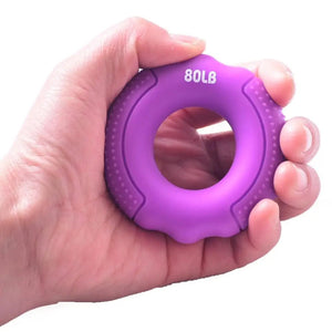 Planet Gates 01-Purple-80LBS / CHINA Silicone Finger Gripper Hand Resistance Band Gripping Ring Wrist Stretcher Finger Forearm Trainer Pow Exercise Carpal Expander