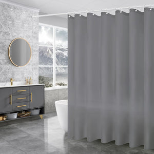 Planet Gates 016 Grey 120*180 1pc, Waterproof Shower Curtain with Metal Buckle and Hooks for Bathroom, Balcony, and Window Decor