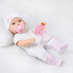 Planet Gates 02 30cm Reborn Baby Doll Soothing Simulation Enamel Doll Children's Soft Rubber Toy Gift