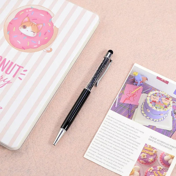 Planet Gates 02 / black Multicolor Metal Crystal Ballpoint Pen Custom Logo Pen Wedding Souvenir Advertising Gift School Teacher Office Stationery Pens