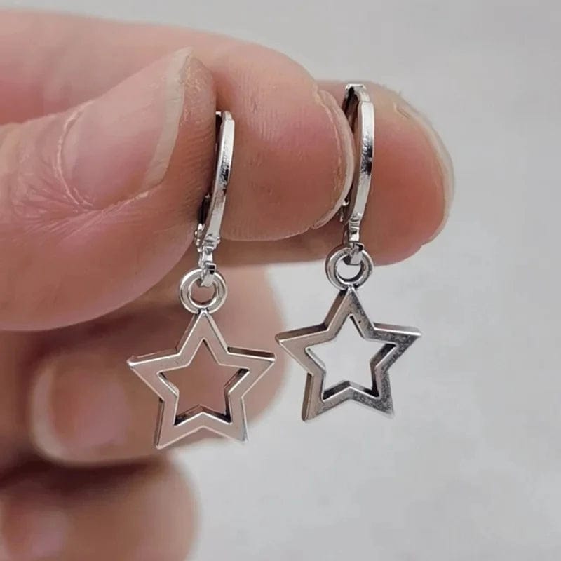 Planet Gates 02 New Creative Star Hoop Earrings Fashion Simple Earrings Gifts for Women Cute Mini Little Star 20S Holiday Jewelry