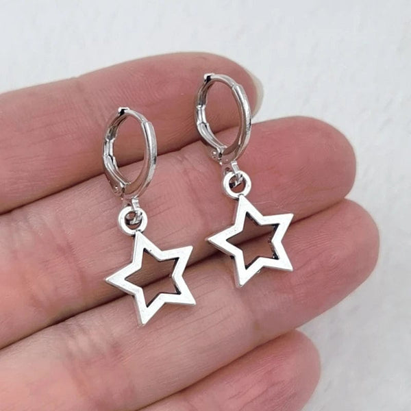 Planet Gates 02 New Creative Star Hoop Earrings Fashion Simple Earrings Gifts for Women Cute Mini Little Star 20S Holiday Jewelry