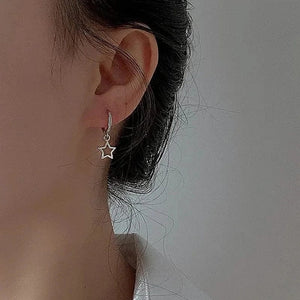 Planet Gates 02 New Creative Star Hoop Earrings Fashion Simple Earrings Gifts for Women Cute Mini Little Star 20S Holiday Jewelry