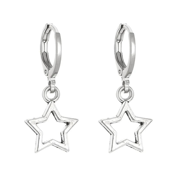 Planet Gates 02 New Creative Star Hoop Earrings Fashion Simple Earrings Gifts for Women Cute Mini Little Star 20S Holiday Jewelry