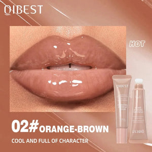 Planet Gates 02 Nude Brown Plumping Lip Gloss Moisturising Colored Lip Serum Transparent Fullness Lips Tint Soft Tube Make Up Beauty Lips Care
